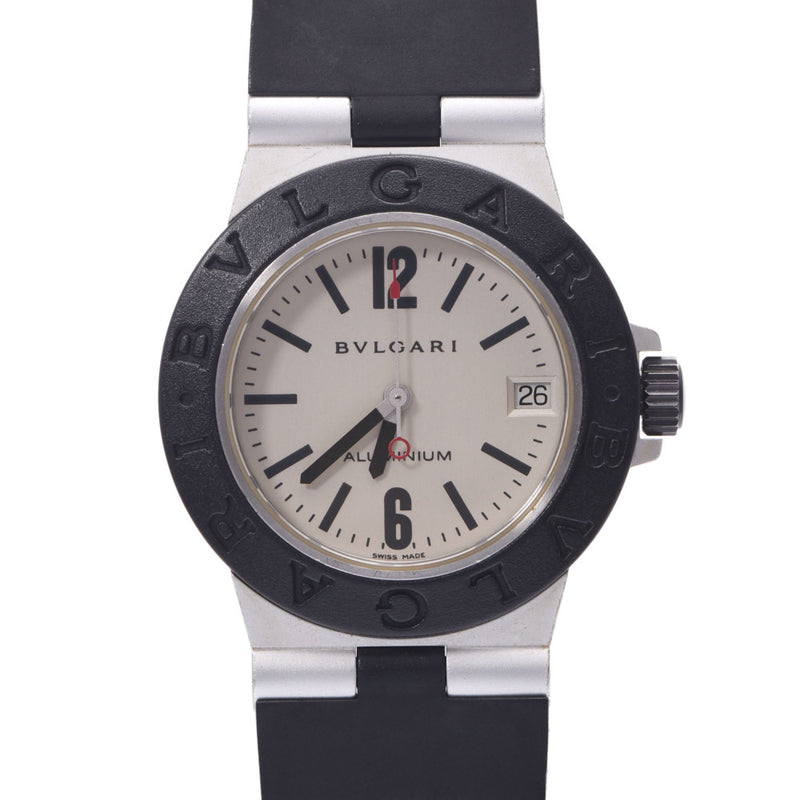 BVLGARI Bvlgari Aluminum AL32A Boys Aluminum/Rubber Watch Quartz Silver Dial AB Rank Used Ginzo