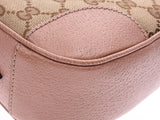 Gucci bully shoulder bag pink / beige Lady's GG canvas / calf A rank beauty product GUCCI used silver storehouse