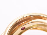 CARTIER Cartier Trinity Ring #51 11 Unissex K18YG/Diamond/Ruby/Sapphire Ring A Rank: Chuko Yin Gingzang