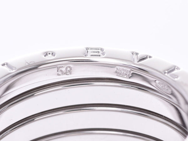 ブルガリ B-ZEROリング サイズL #58 メンズ レディース WG 12.4g 指輪 Aランク 美品 BVLGARI 中古 銀蔵