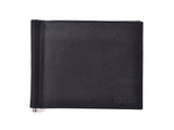 Prada Money Clip with Two Folds Black Men's Saffiano A Rank Beauty PRADA Box Used Ginzo