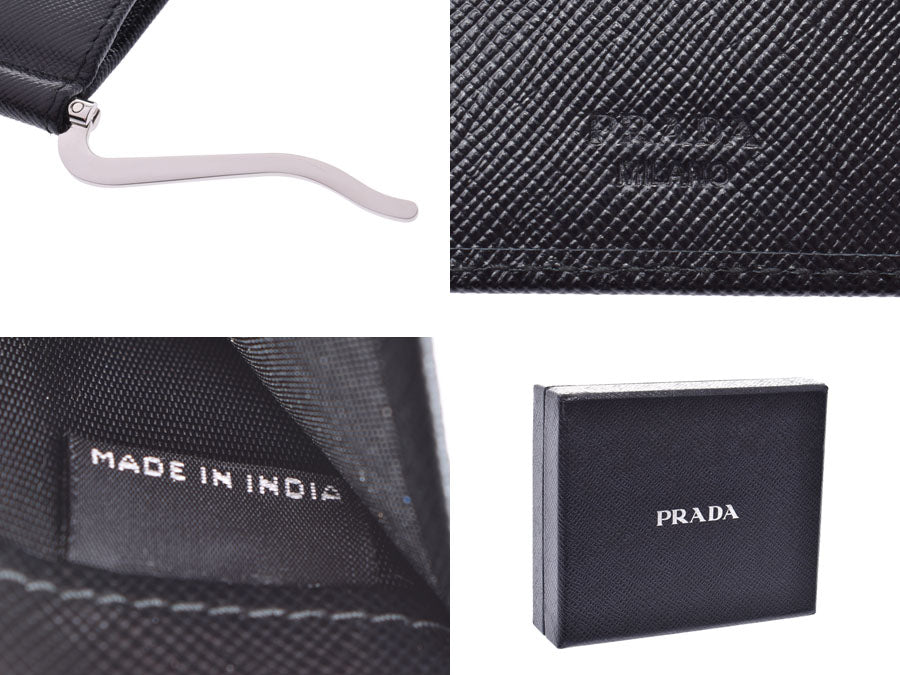 プラダ マネークリップ付 二ツ折札入れ 黒 メンズ サフィアーノ Aランク 美品 PRADA 箱 中古 銀蔵 – 銀蔵オンライン