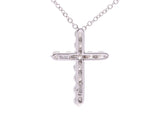 HTC Tiffany small cross necklace ladies pt95011p diamond 3.7 G