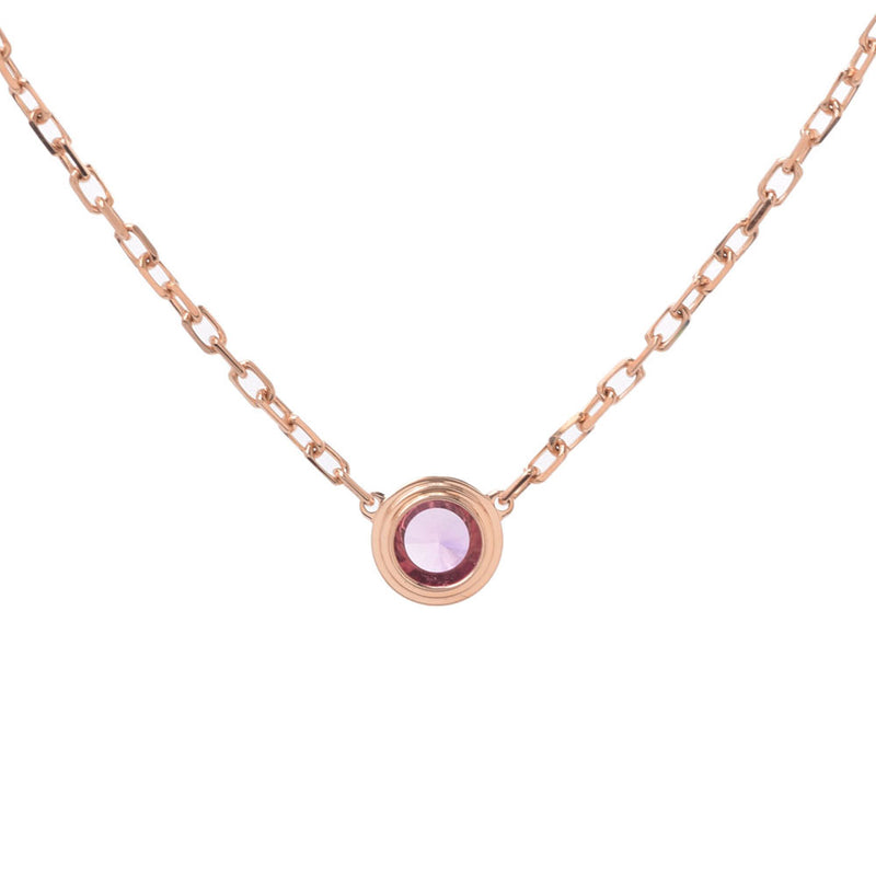 CARTIER Cartier Deer man Leger SM Lady's PG/ pink sapphire necklace A rank used silver storehouse
