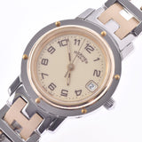 HERMES Hermes Clipper New Buckle CL4.220 Women's SS/GP Watch Quartz Ivory Dial A Rank Used Ginzo