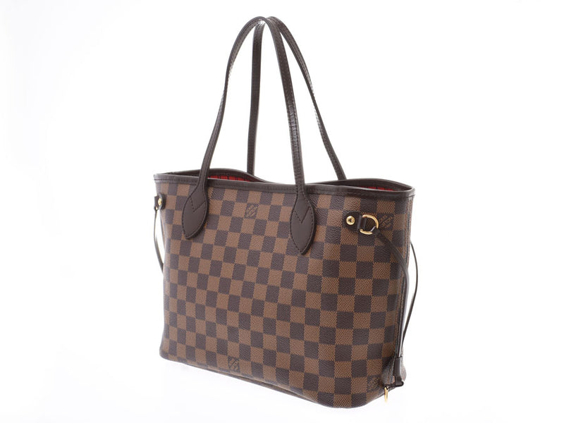 Louis Vuitton Damier Neverfull PM Brown N51109 Old Model Ladies Leather Handbag A Rank LOUIS VUITTON Used Ginzo