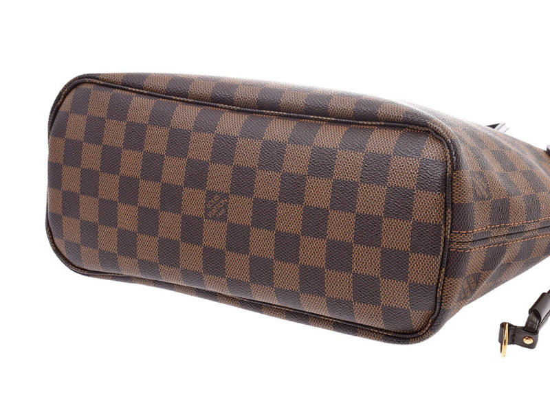 Louis Vuitton Damier Neverfull PM Brown N51109 Old Model Ladies Leather Handbag A Rank LOUIS VUITTON Used Ginzo