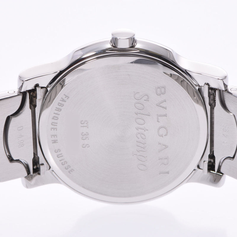 BVLGARI ブルガリ ソロテンポ35 ST35S メンズ SS 腕時計 クオーツ 黒文字盤 Aランク 中古 銀蔵
