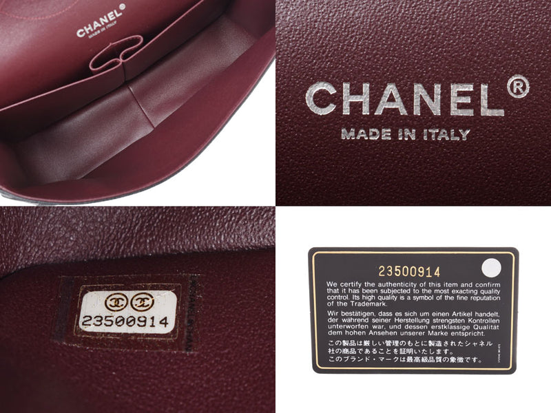 Chanel Matrasse,链肩袋,黑色SV金,双盖,女士,鱼子酱皮肤,新美,CHANEL Galla,使用银器。