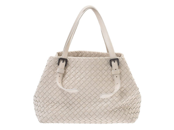 Bottega Veneta Tote Bag IntreChart White Women's Lambskin B Rank BOTTEGA VENETA Used Ginzo