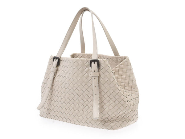 Bottega Veneta Tote Bag IntreChart White Women's Lambskin B Rank BOTTEGA VENETA Used Ginzo