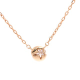 STAR JEWELRY Star Jewelry Moon Setting Ladies K18YG Diamond 0.04ct Necklace A Rank Used Ginzo