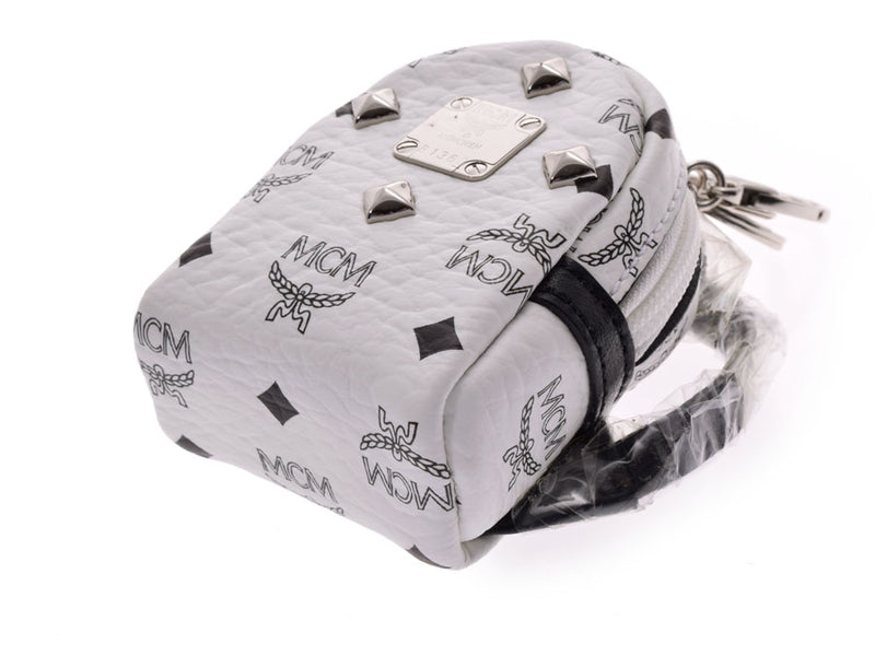 MCM charm backpack type white men gap Dis key ring newly beauty product box guarantee used silver storehouse