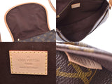 Louis Vuitton monogram menilmonton PM Brown M40474 women's genuine leather shoulder bag AB rank LOUIS VUITTON used silver