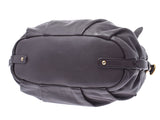 Prada 2WAY Handbag Dark Grey GP Metal Fittings BR4281 Women's Calf B Rank PRADA Galla Strap Used Ginzo