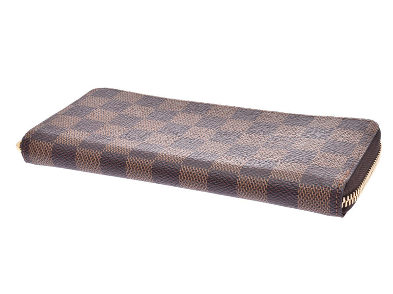 Louis Vuitton Damier Portofeuil Clemence Threes N60534 Women's Men's Genuine Leather Long Wallet A Rank LOUIS VUITTON Used Ginzo