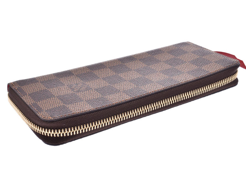 Louis Vuitton Damier Portofeuil Clemence Threes N60534 Women's Men's Genuine Leather Long Wallet A Rank LOUIS VUITTON Used Ginzo