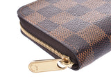 Louis Vuitton Damier Zippy Coin Purse Brown N63070 Men Women Ladies Genuine Leather Coin Purse A Rank LOUIS VUITTON Used Ginzo