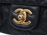 Chanel matelasse chain shoulder bag A66948 black vintage processing GP metal fittings Lady's calf AB rank CHANEL box guarantee used silver storehouse