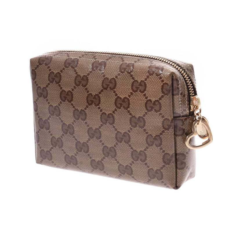 GUCCI Gucci GG pattern beige system 203356 Ladies coated canvas pouch A rank used Ginzo