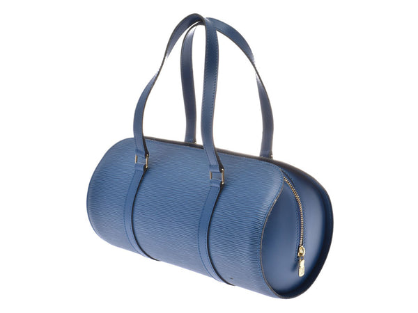 Louis Vuitton epsilo blue m52225 Womens genuine leather handbag B rank Luis Vuitton porch