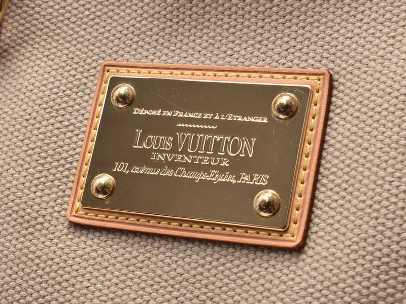路易威登安提瓜卡巴 GM 米色 /红色 M40032 女士男士帆布手提包 A 级 LOUIS VUITTON 二手银藏
