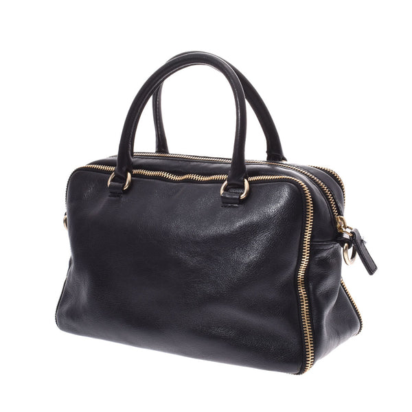 Givenchy Handbag Shoulder Bag Black Unisex Leather 2WAY Bag GIVENCHY Used