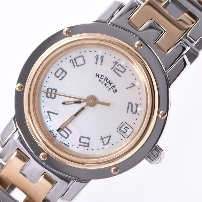 エルメス クリッパー CL4.221 QZ シルバー文字盤 レディース腕時計 