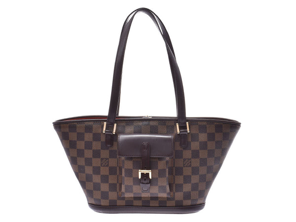 Louis Vuitton Damier Manosque PM Brown N51121 Women's Genuine Leather Handbag B Rank LOUIS VUITTON Used Ginzo