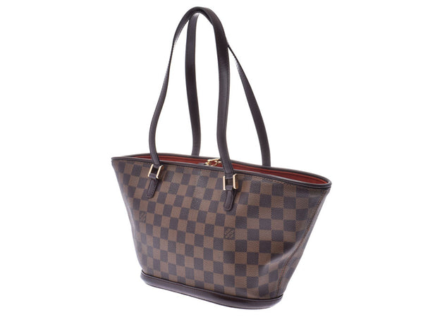 Louis Vuitton Damier Manosque PM Brown N51121 Women's Genuine Leather Handbag B Rank LOUIS VUITTON Used Ginzo