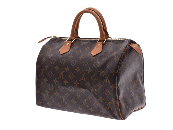 Louis Vuitton Monogram Speedy 30 Brown M41526 USA Made Ladies Genuine Leather Handbag AB Rank LOUIS VUITTON Used Ginzo