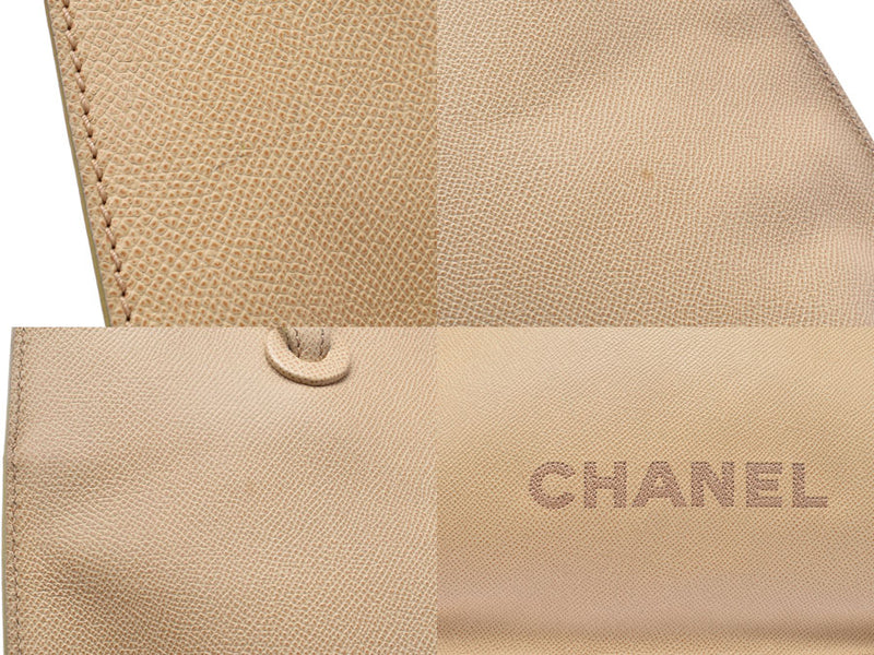 Chanel Tote Bag Ivory Ladies Caviar Skin B Rank CHANEL Used Ginzo