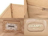 Chanel Tote Bag Ivory Ladies Caviar Skin B Rank CHANEL Used Ginzo