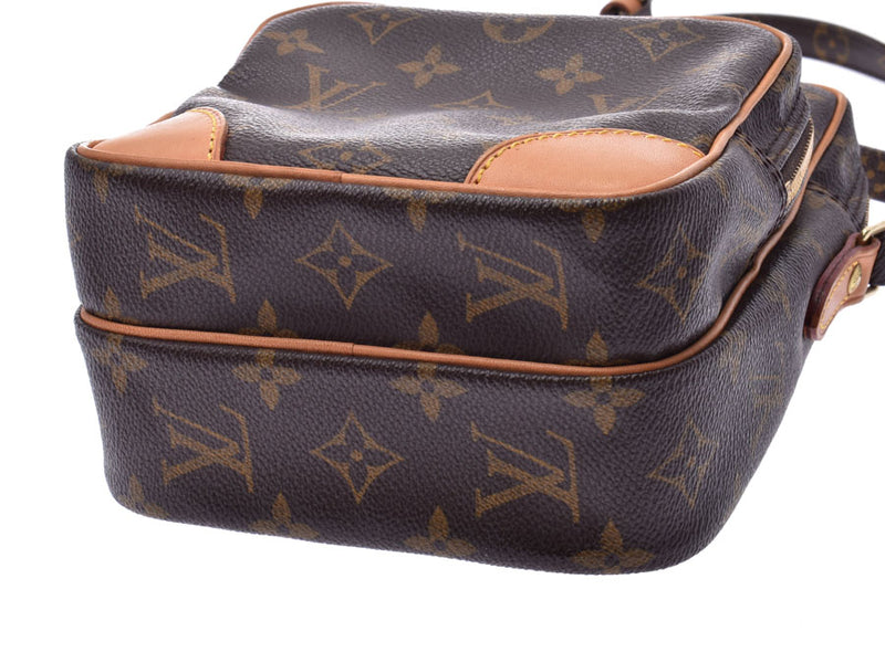 Louis Vuitton monogram Amazon brown M45236 Lady's real leather shoulder bag B rank LOUIS VUITTON used silver storehouse