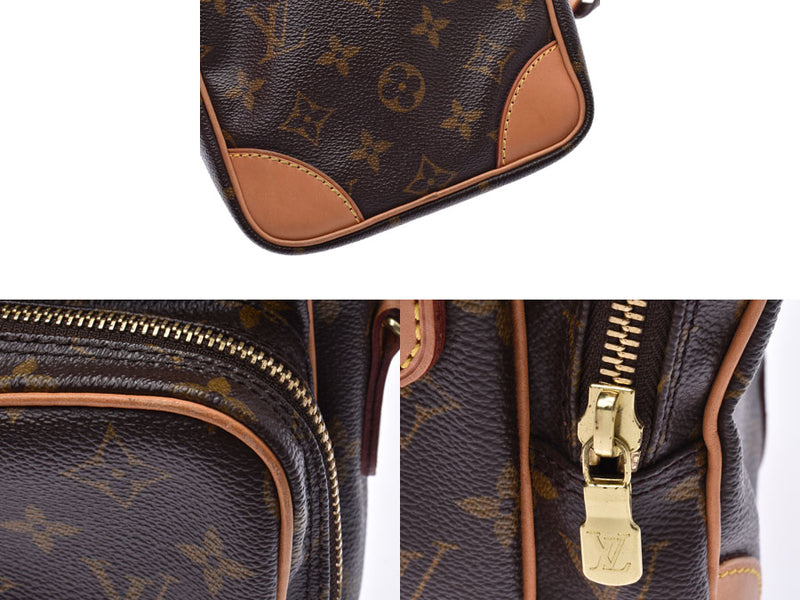 Louis Vuitton monogram Amazon brown M45236 Lady's real leather shoulder bag B rank LOUIS VUITTON used silver storehouse