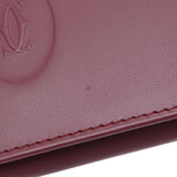 Card case with Cartier ID case Bordeaux Unisex leather business card case CARTIER used