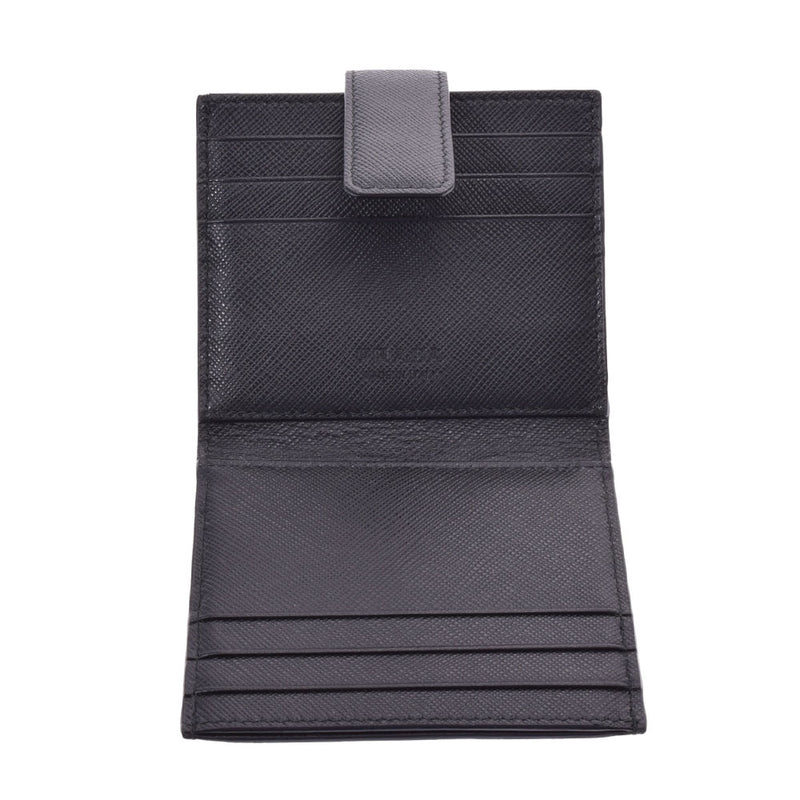 Prada Black/Grey Men's Saffiano Card Case PRADA Used