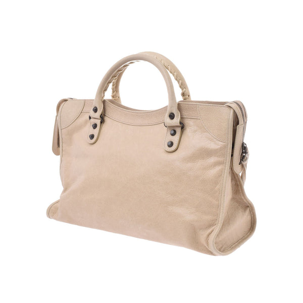 Balenciaga City Ivory Ladies Lambskin 2WAY Bag 115748 BALENCIAGA Used