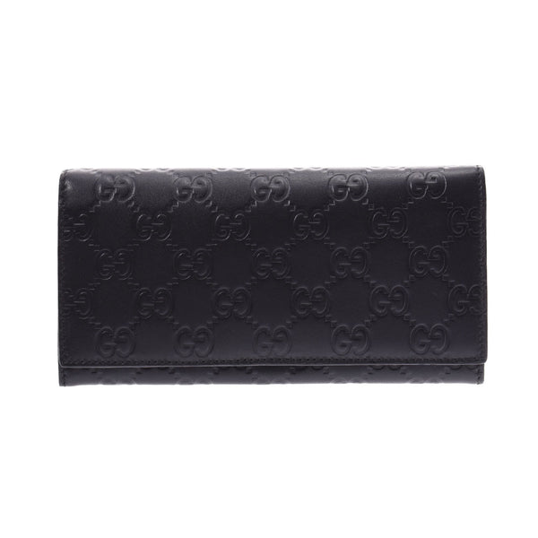 GUCCI Gucci Gucci Shima black unisex leather wallet 146229 used