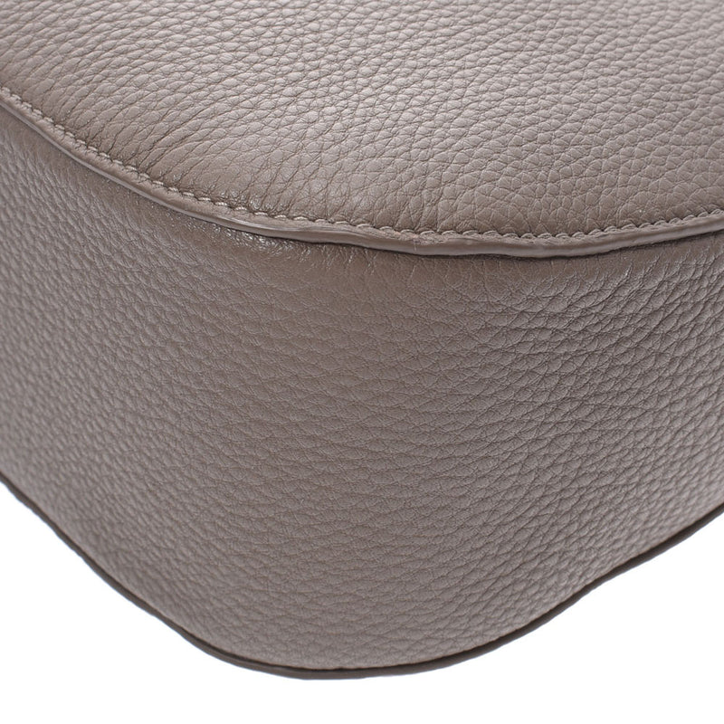 BALLY Barry handbag shoulder bag gray system gold metal fittings unisex leather 2WAY bag    Used