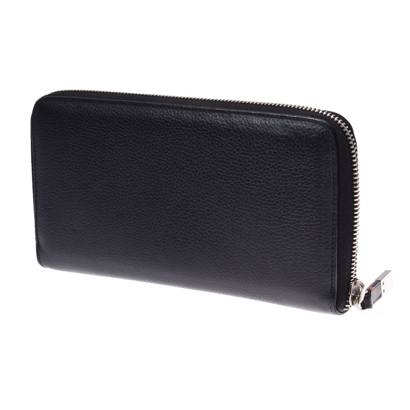 Dior Homme Round Zipper Wallet Black/Silver Hardware Men's Wallet ...