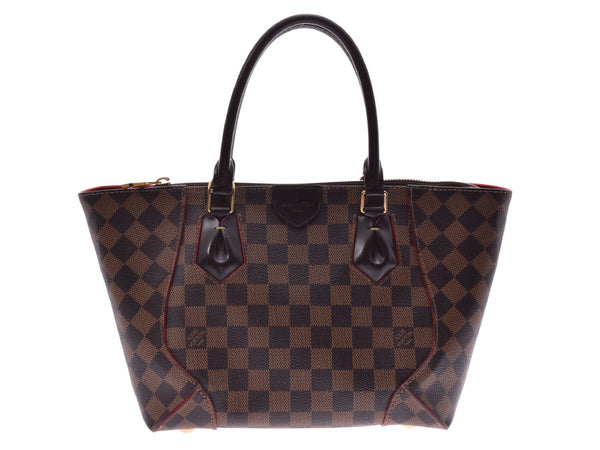 Louis Vuitton Damier Kai Sarto PM Brown N41554 women's genuine leather handbag B rank LOUIS VUITTON used silver