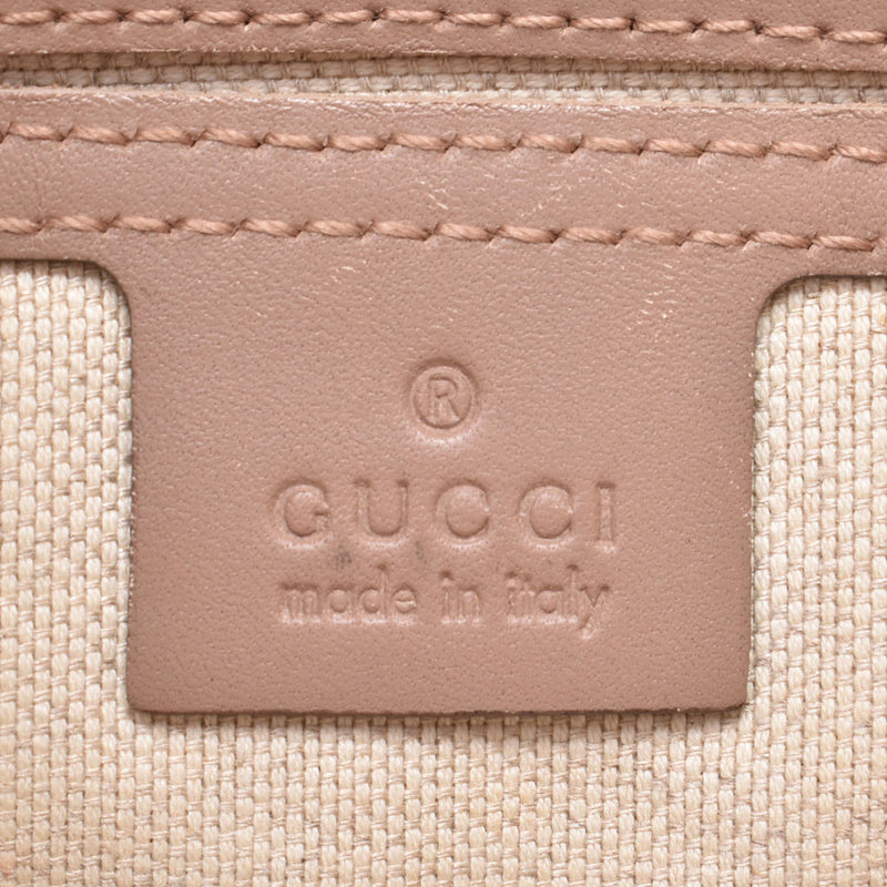 グッチGG柄 
 ピンクベージュ/ベージュ レディース PVC ショルダーバッグ
 295257 
 GUCCI 中古