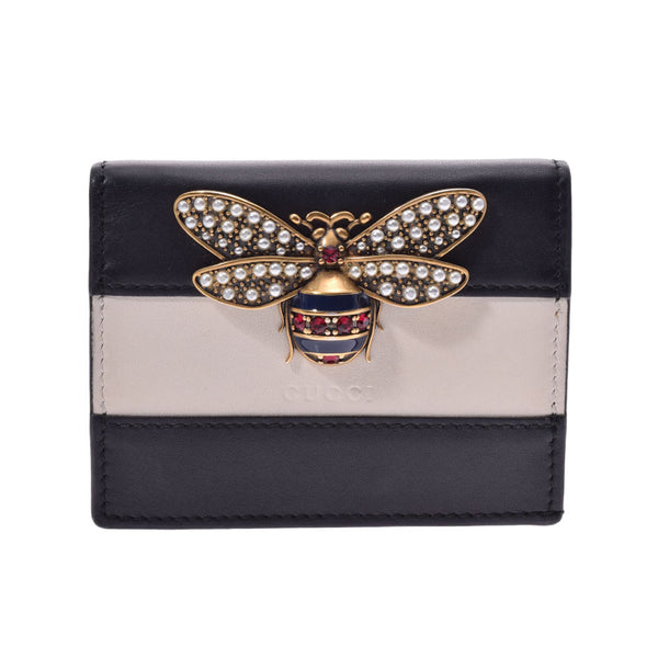 Gucci Compact Wallet Queen Margaret, Black/Ivory Ladies Ladies: 476072, GUCCI, GUCCI, fold.