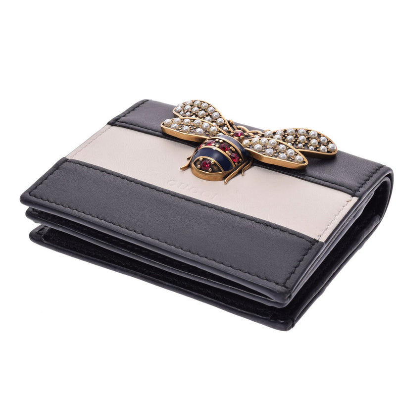 Gucci Compact Wallet Queen Margaret, Black/Ivory Ladies Ladies: 476072, GUCCI, GUCCI, fold.