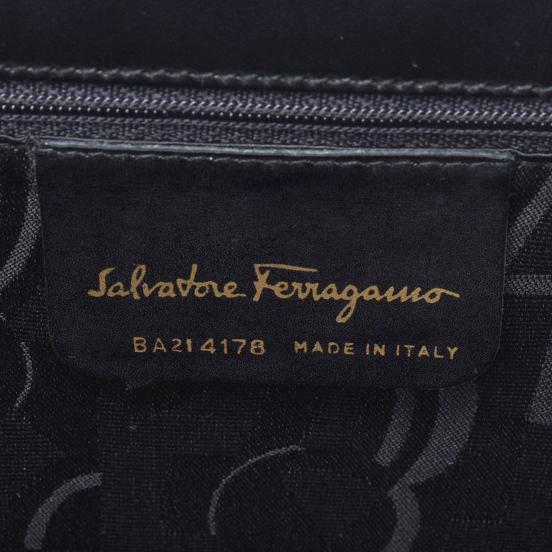 Salvatore Ferragamo Ferragamo Vara Black Ladies Calf 2WAY Bag Used