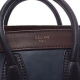 セリーヌラゲージ ナノショッパー  
 紺/茶 レディース カーフ 2WAYバッグ
 
 CELINE 中古