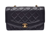 Chanel Matrasse Chain Shoulder Bag Diana Black G Hardware Ladies Lambskin B Rank CHANEL Gala Used Ginzo