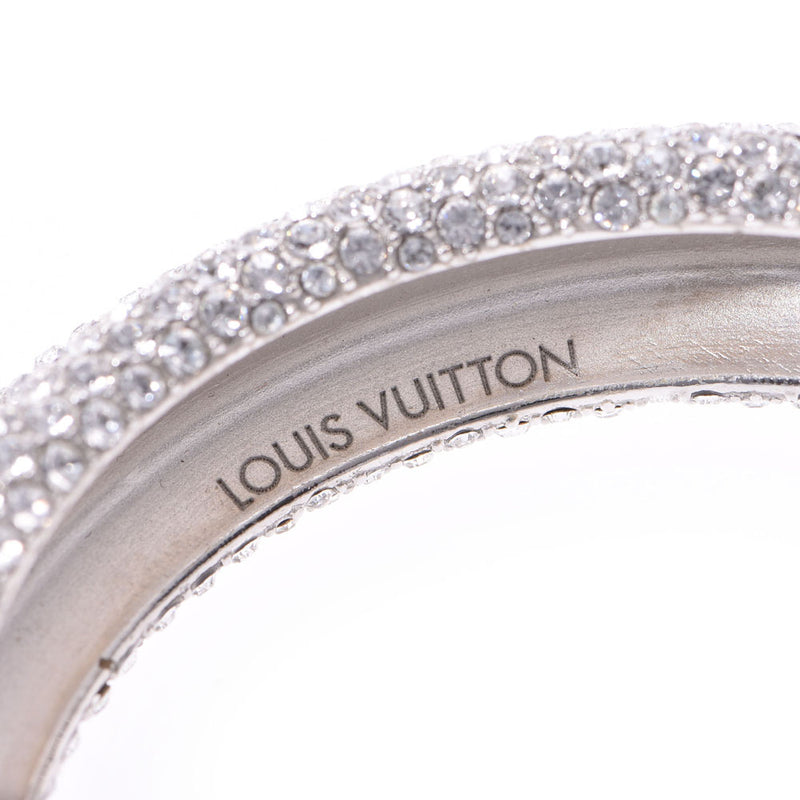 LOUIS VUITTON Louis Vuitton John Fast Flower Strass Rhinestone Silver Ladies Bangle M64877 Used