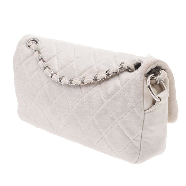 Chanel Chain Shoulder Bag Cocomark 14143 Silver Silver Metal Fittings Women's Jersey Shoulder Bag CHANEL Used